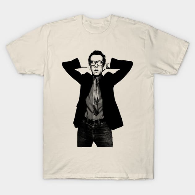 Elvis Costello - Vintage 90's Artwork T-Shirt by terilittleberids